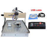 EU&US Free Tax Free shipping CNC 6090 4 Axis 2.2KW Mach3 USB DSP controller cnc router with sink cooling system