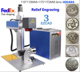 2.5D 50W Raycus MAX Fiber Metal Marking Printer metal Engraver Machine