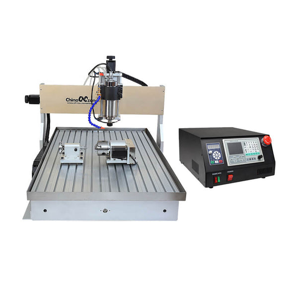 EU&US Free Tax Free shipping CNC 6090 4 Axis 2.2KW Mach3 USB DSP controller cnc router with sink cooling system