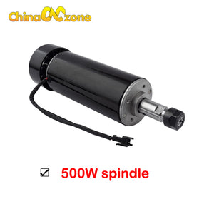 500W Air Cooled Spindle ER11 Chuck CNC 0.5KW Spindle Motor + 52mm clamps + Power Supply speed governor For DIY CNC machine kit